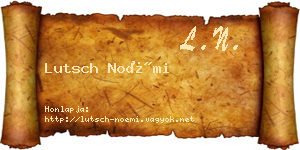 Lutsch Noémi névjegykártya